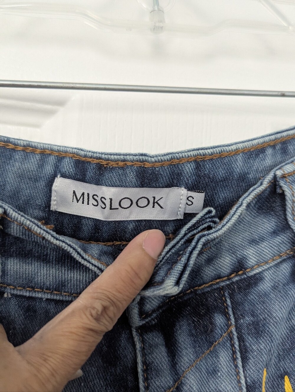 MISSLOOK Blue Distressed Relaxed Jeans - Picture 4 of 6